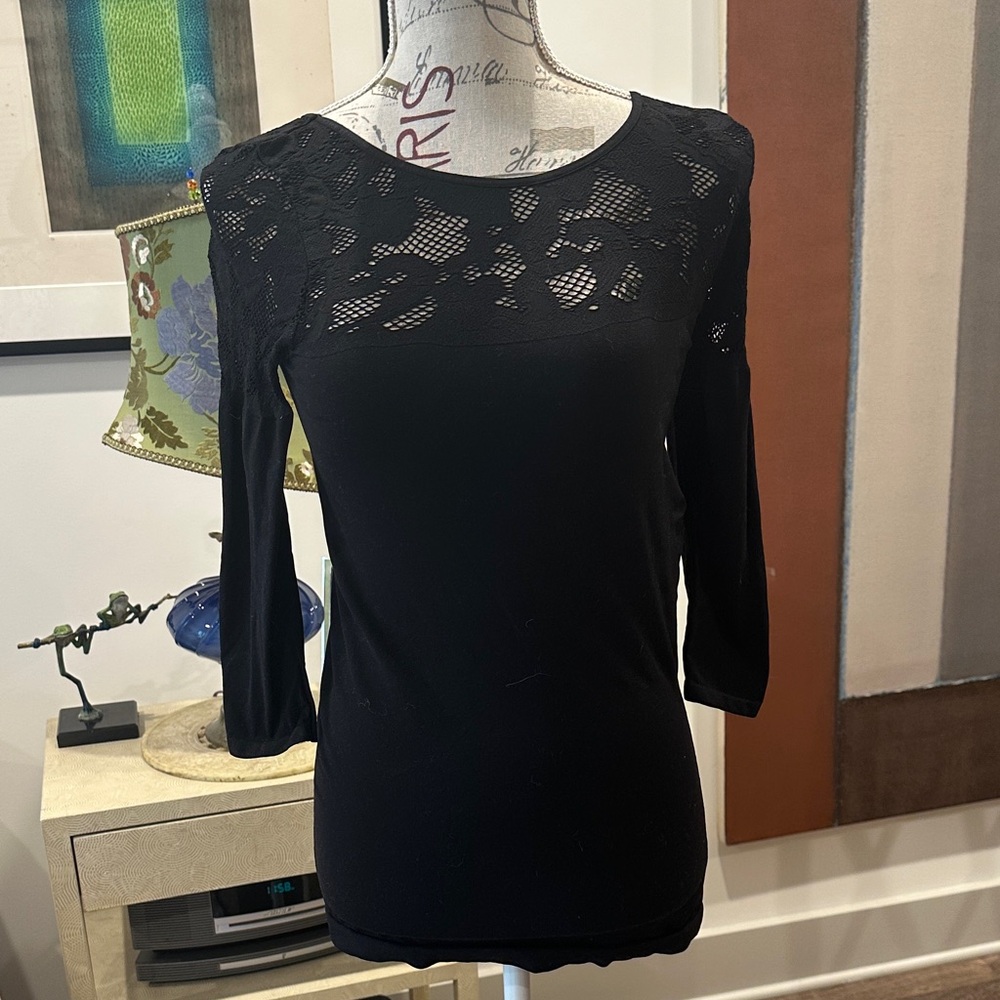 Tees by Tina Black Lace Blouse